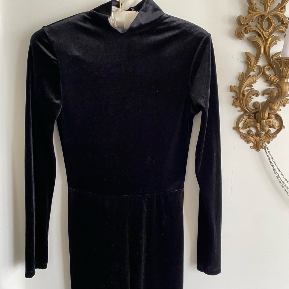 BLACK VELVET JUMPSUIT - Picture 5 of 10